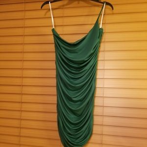 Green rusched dress size L